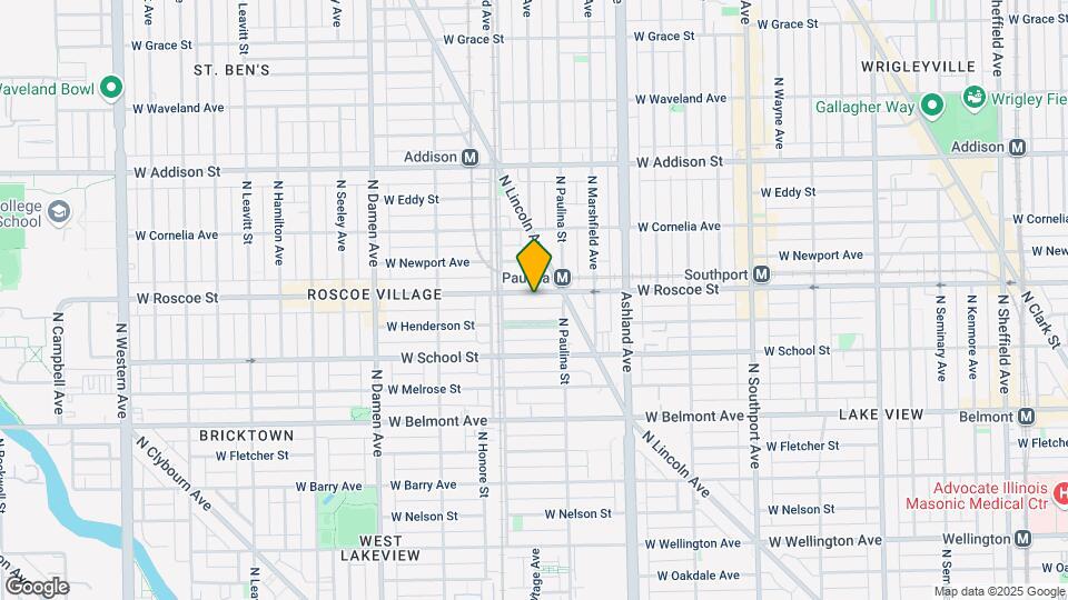 1727 W Roscoe St Mapa y Detalles de la Ubicación