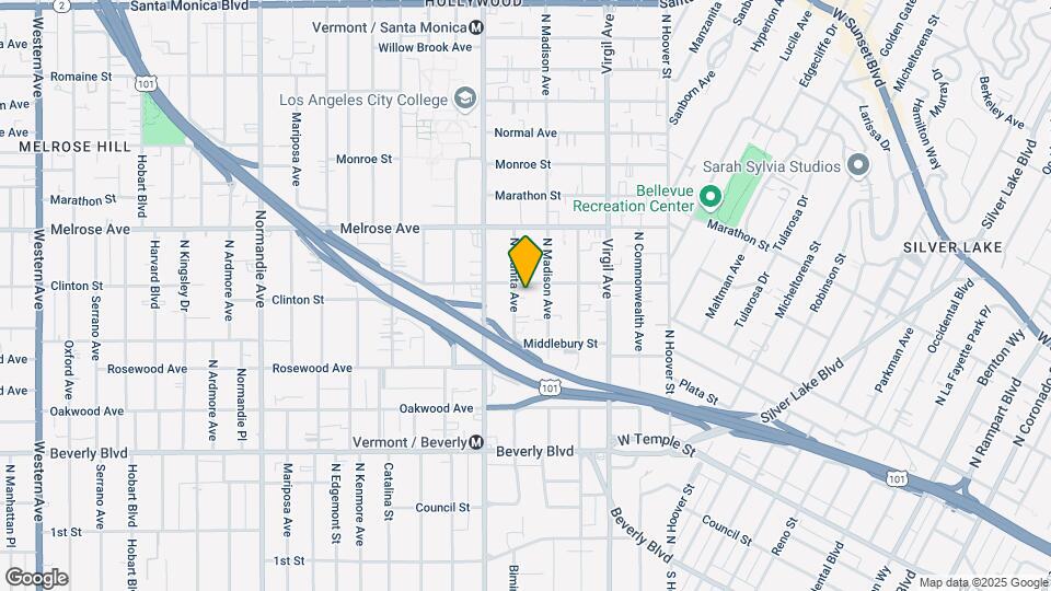 550 N Juanita Ave Map and Location Details