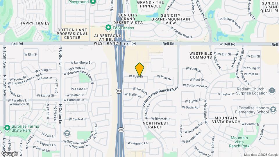 16559 W Post Dr Mapa y Detalles de la Ubicación