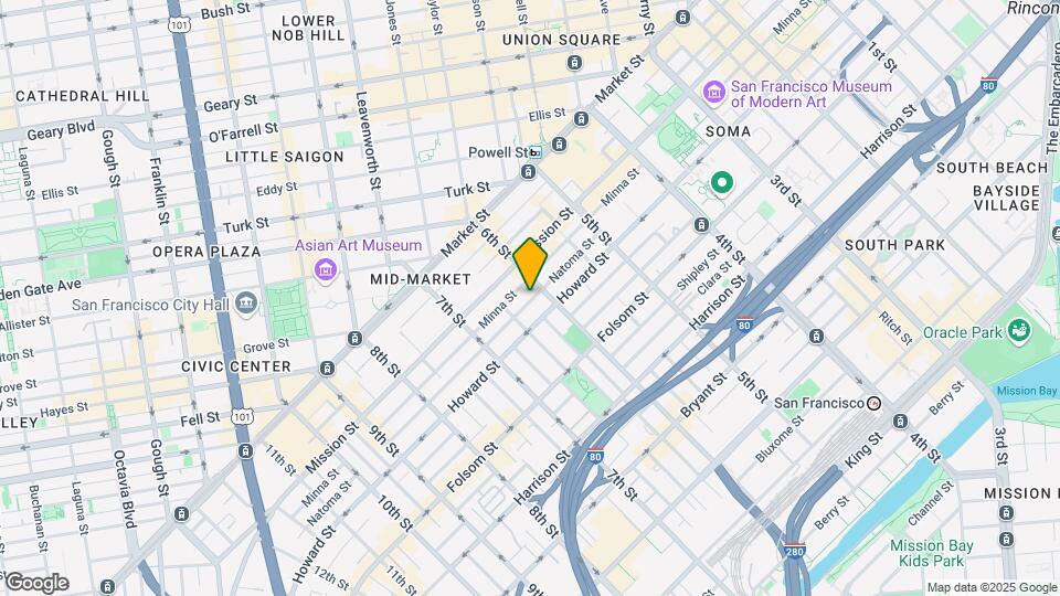 516 Natoma St, Unit 1 Map and Location Details