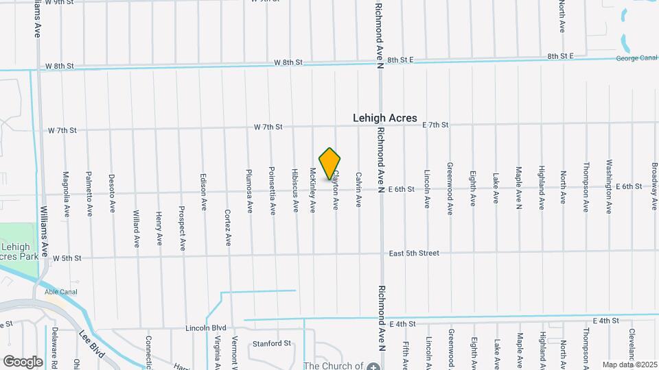 601 Clayton Ave Map and Location Details