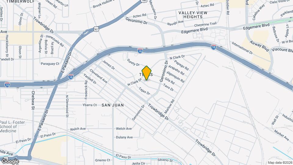 6115 Tesuque Dr Map and Location Details