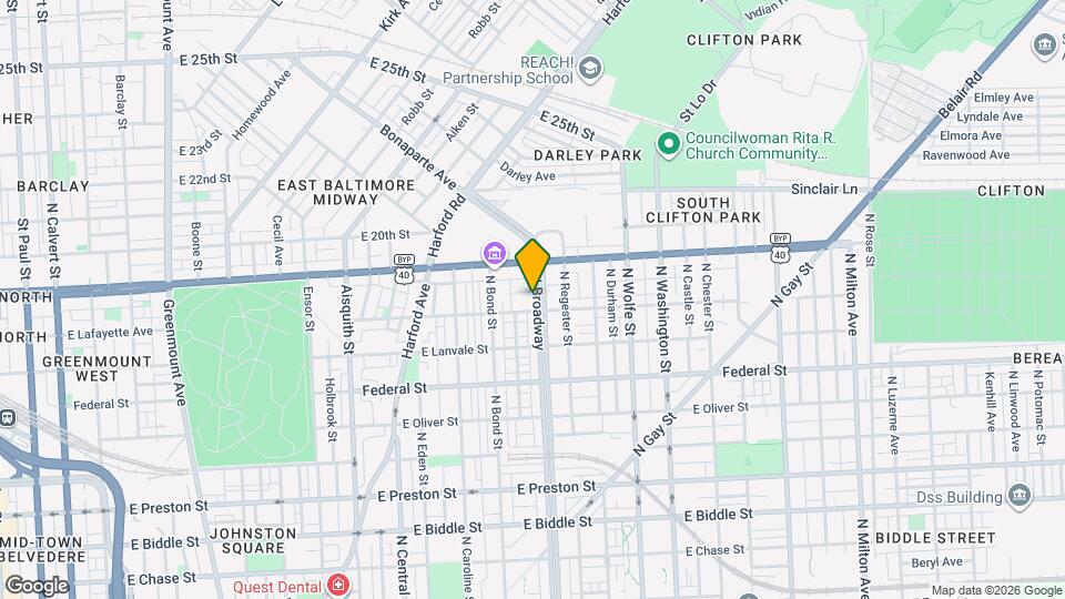 1812 N Broadway Map and Location Details