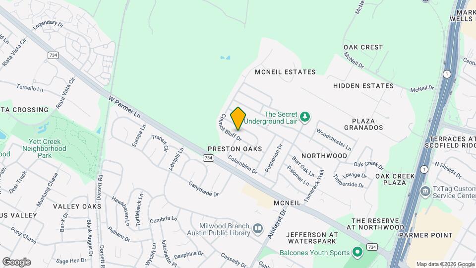 12761 Council Bluff Dr Map and Location Details