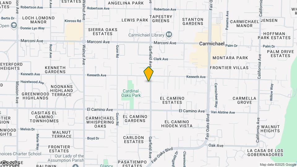 2633 Garfield Ave Map and Location Details