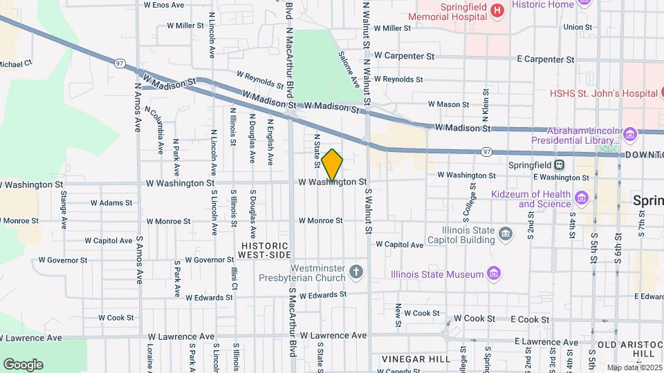 814 W Washington St Map and Location Details