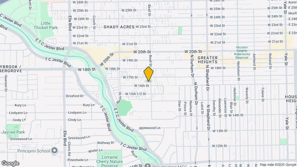 1107 W 16th St Map and Location Details