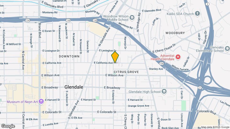 1104 E California Ave Mapa y Detalles de la Ubicación