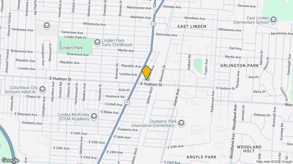 1642 E Hudson St Map and Location Details