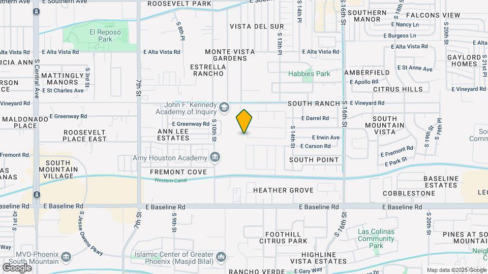 7028 S 12th Pl Map and Location Details