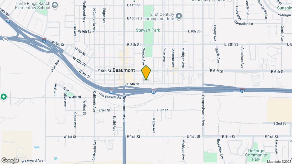 600 E 5th St Map and Location Details