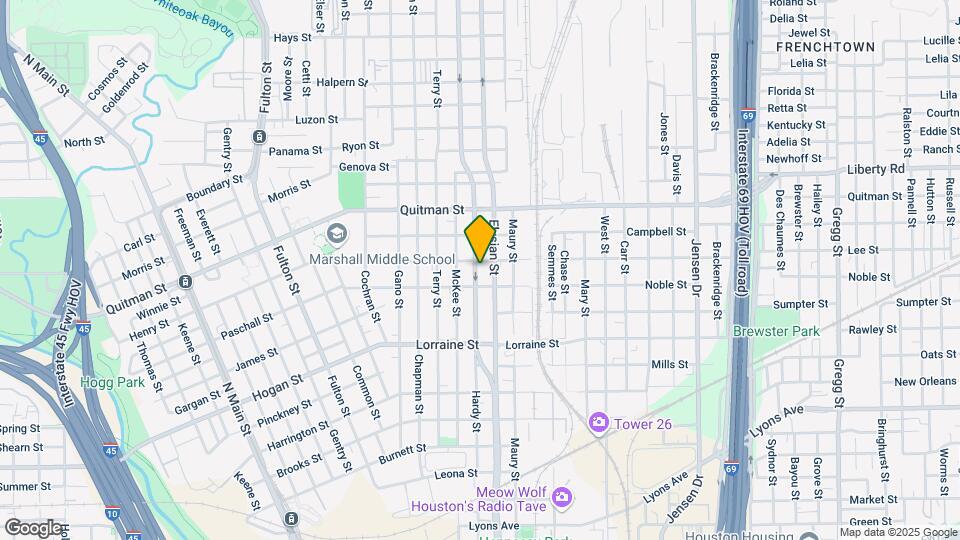 2116 Hardy St Map and Location Details