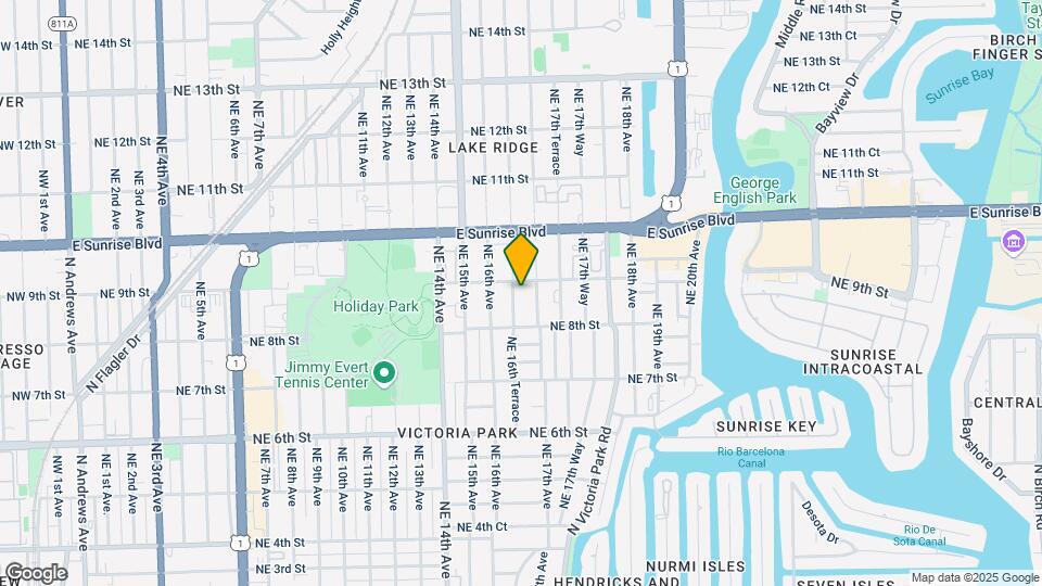 832 NE 16th Ter Map and Location Details
