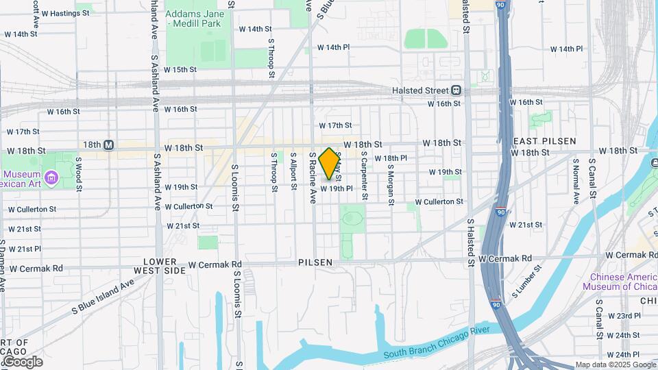 1156 W 19th Pl Mapa y Detalles de la Ubicación