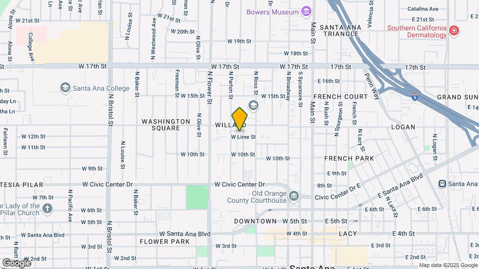 1202 N Van Ness Ave Mapa y Detalles de la Ubicación