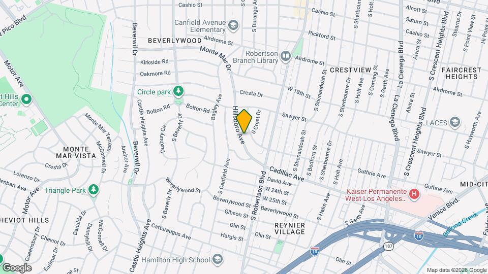 2124 Hillsboro Ave Map and Location Details