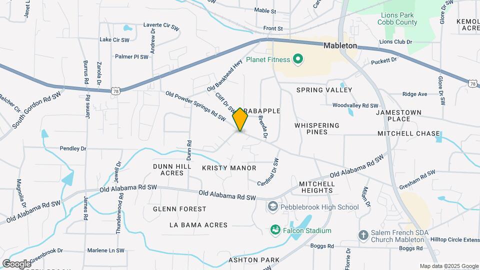 1055 Old Powder Springs Rd SW Map and Location Details