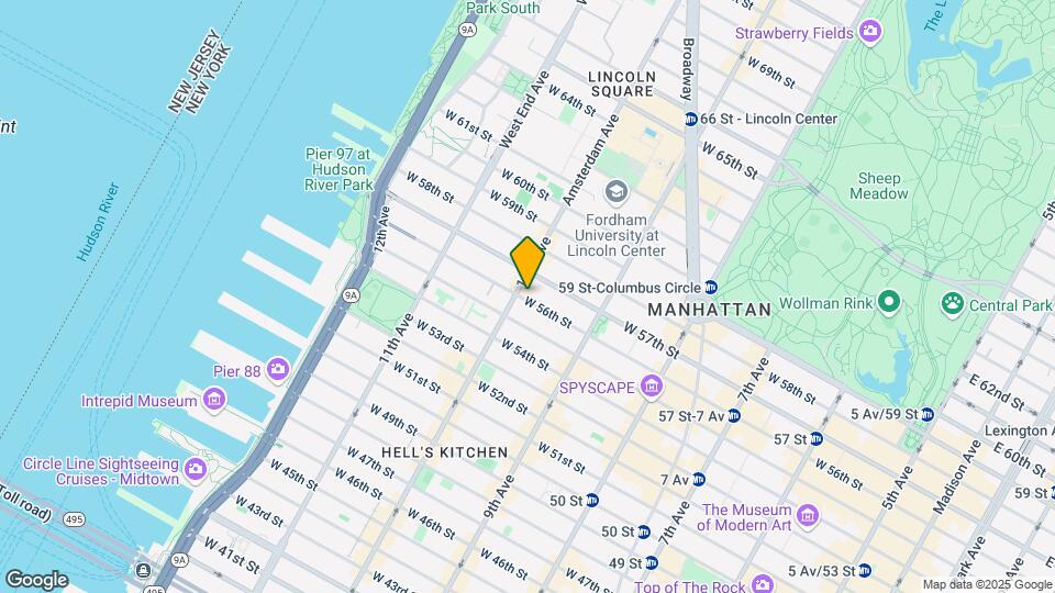 453 W 56th St Mapa y Detalles de la Ubicación