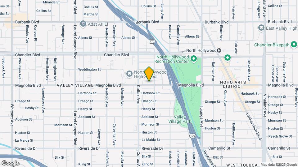11653 Magnolia Blvd Map and Location Details
