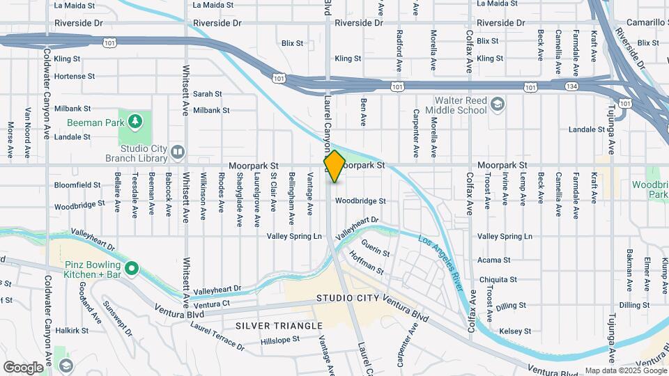4320 Laurel Canyon Blvd Mapa y Detalles de la Ubicación