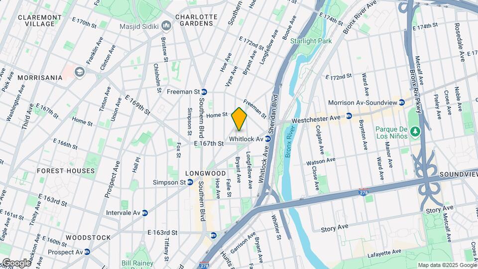 1142 Bryant Ave Mapa y Detalles de la Ubicación
