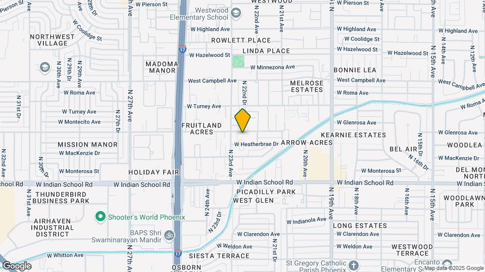 2237 W Glenrosa Ave Map and Location Details