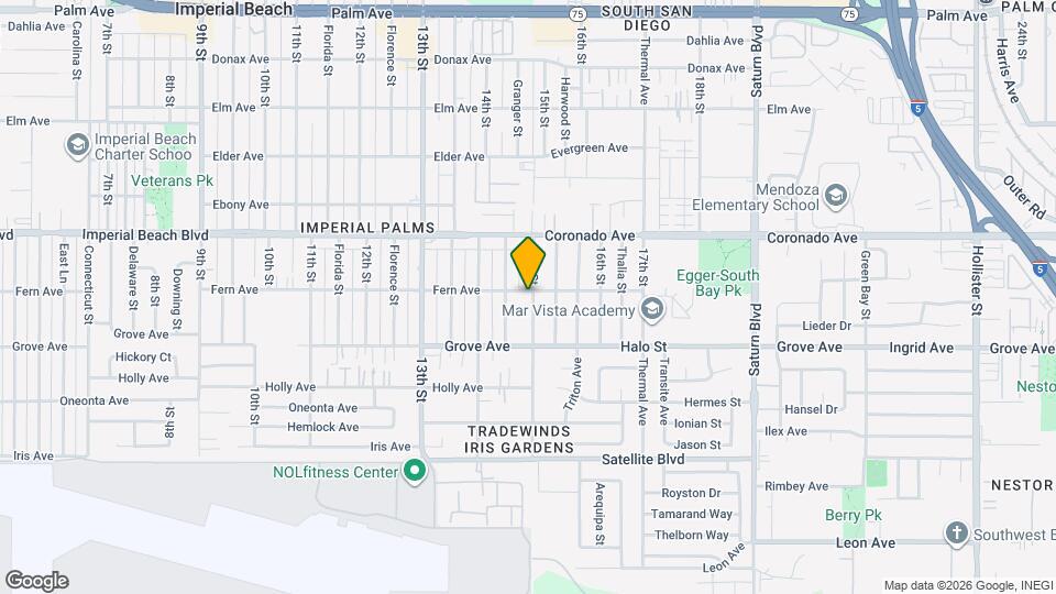 1483 Fern Ave Map and Location Details