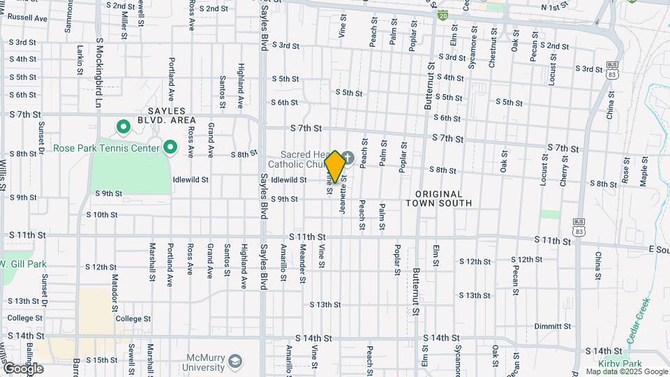 865 Vine St Map and Location Details
