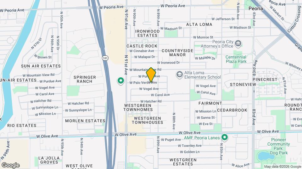 8921 W Palo Verde Ave Map and Location Details