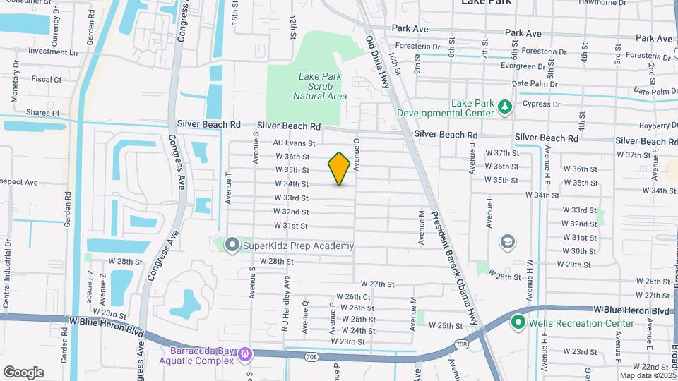 1345 W 34th St Map and Location Details