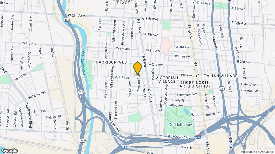 328 W 1st Ave Mapa y Detalles de la Ubicación