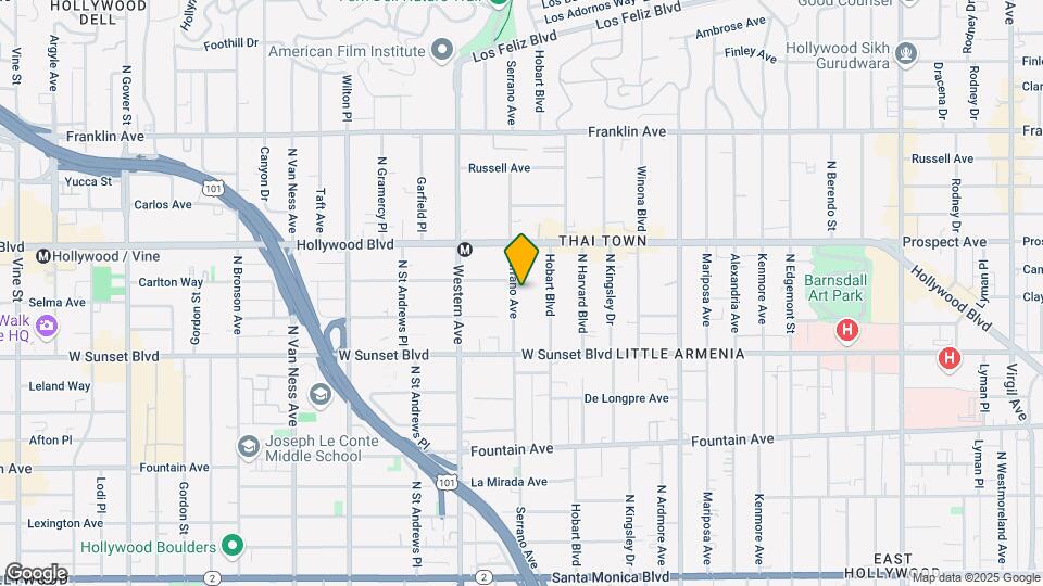 1608 N Serrano Ave Map and Location Details