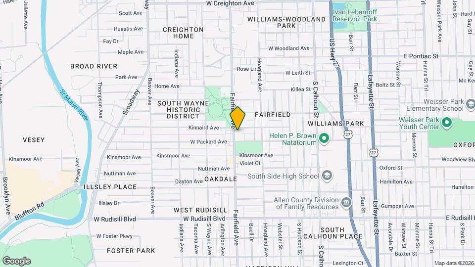 3209 Fairfield Ave Map and Location Details