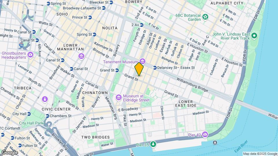 66-68 Orchard St Mapa y Detalles de la Ubicación