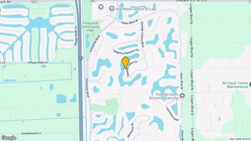 538 Avellino Isles Cir Mapa y Detalles de la Ubicación