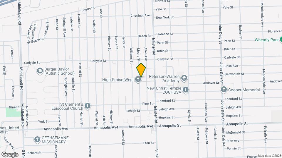 3887 Moore St Map and Location Details