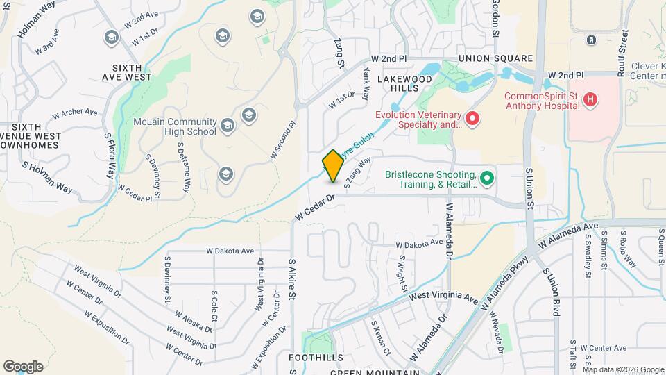 13085 W Cedar Dr Map and Location Details