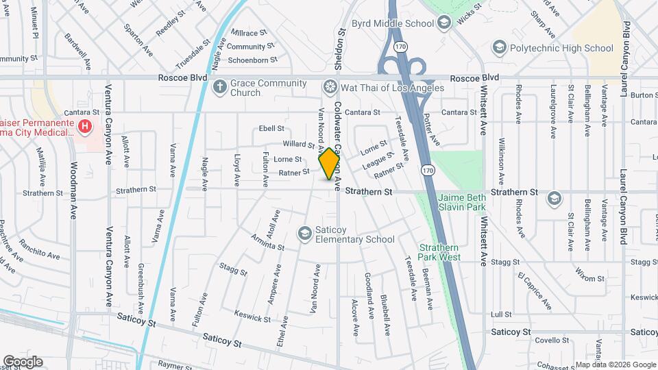 12913 Strathern St Map and Location Details