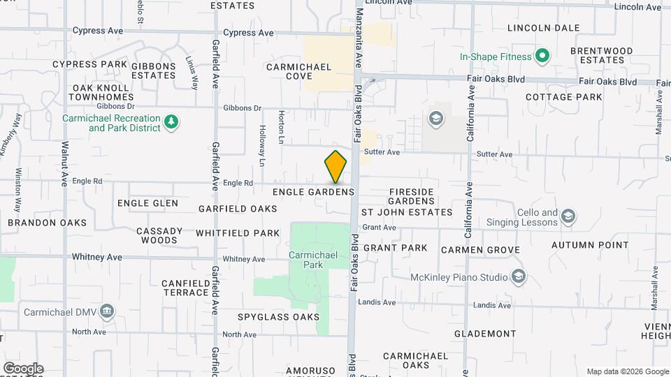 Carmichael Apartments Map and Location Details