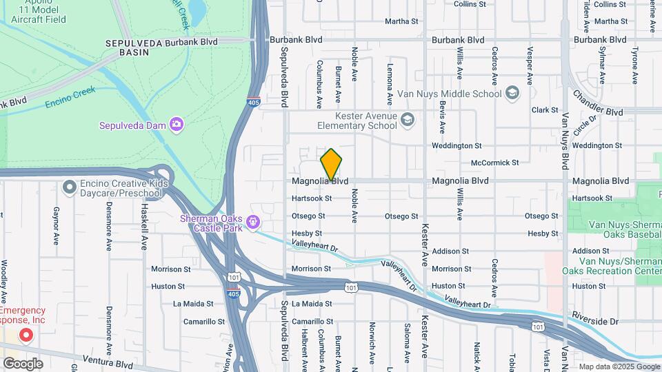 15136 Magnolia Blvd Map and Location Details