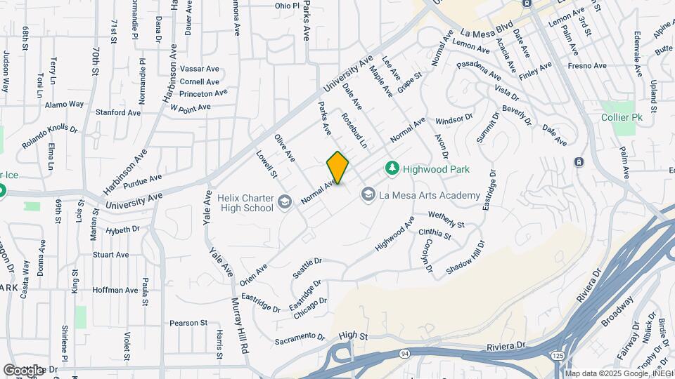 7637 Normal Ave Mapa y Detalles de la Ubicación