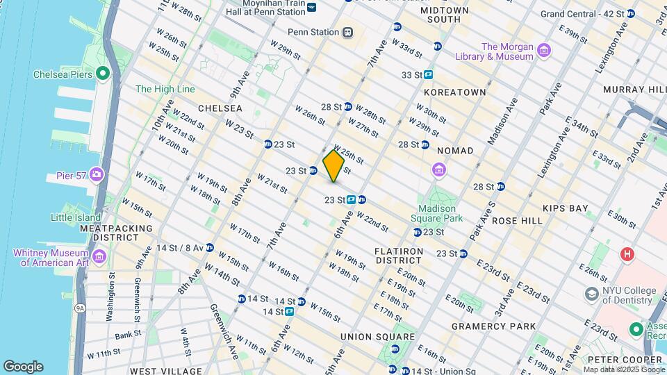 140 W 23RD ST Map and Location Details