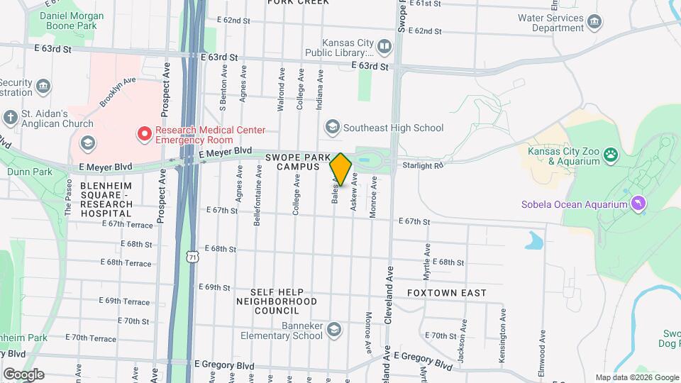 6639 Bales Ave Map and Location Details