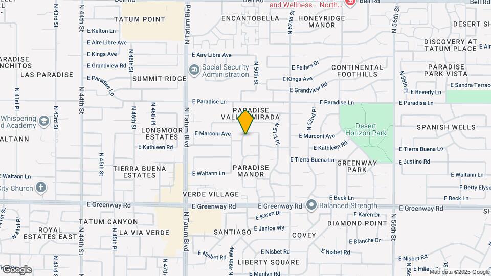 15845 N 50th St Map and Location Details