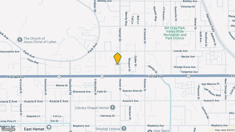 185 N Hemet St Map and Location Details