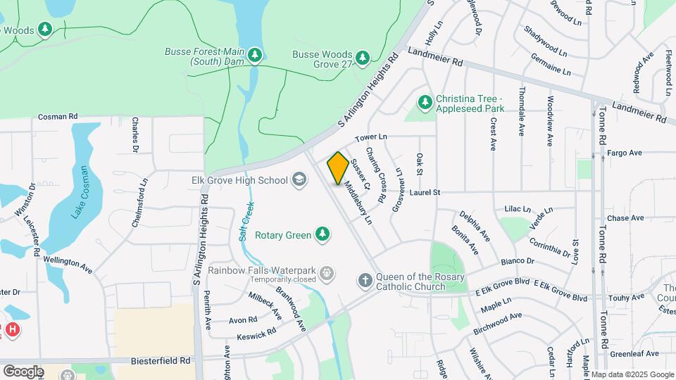 595 W Elk Grove Blvd Map and Location Details