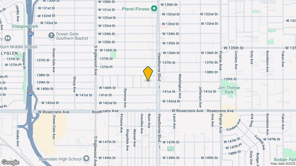 13909 Hawthorne Way Map and Location Details