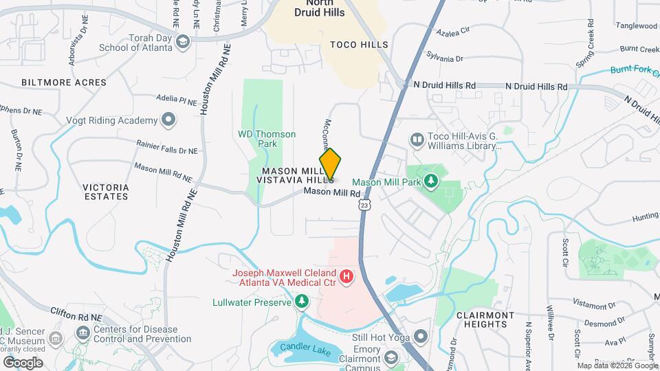 1876 Mason Mill Rd Map and Location Details