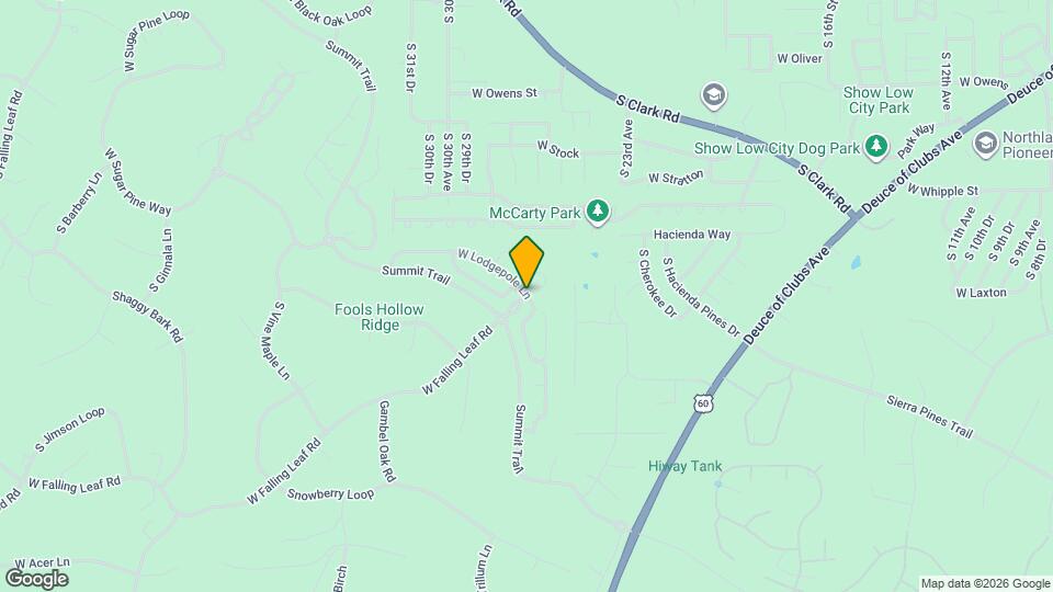 2551 W Lodgepole Ln Map and Location Details