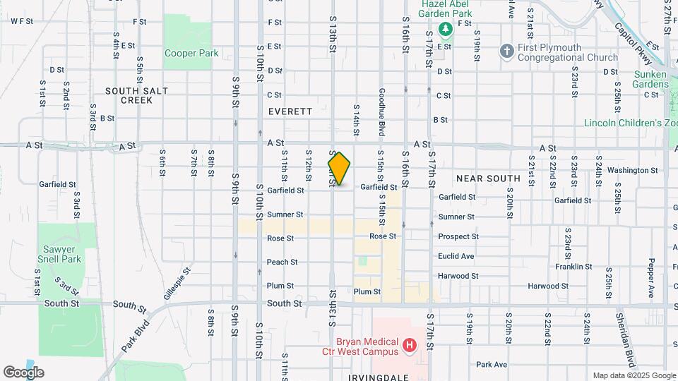 1321 Garfield St Map and Location Details